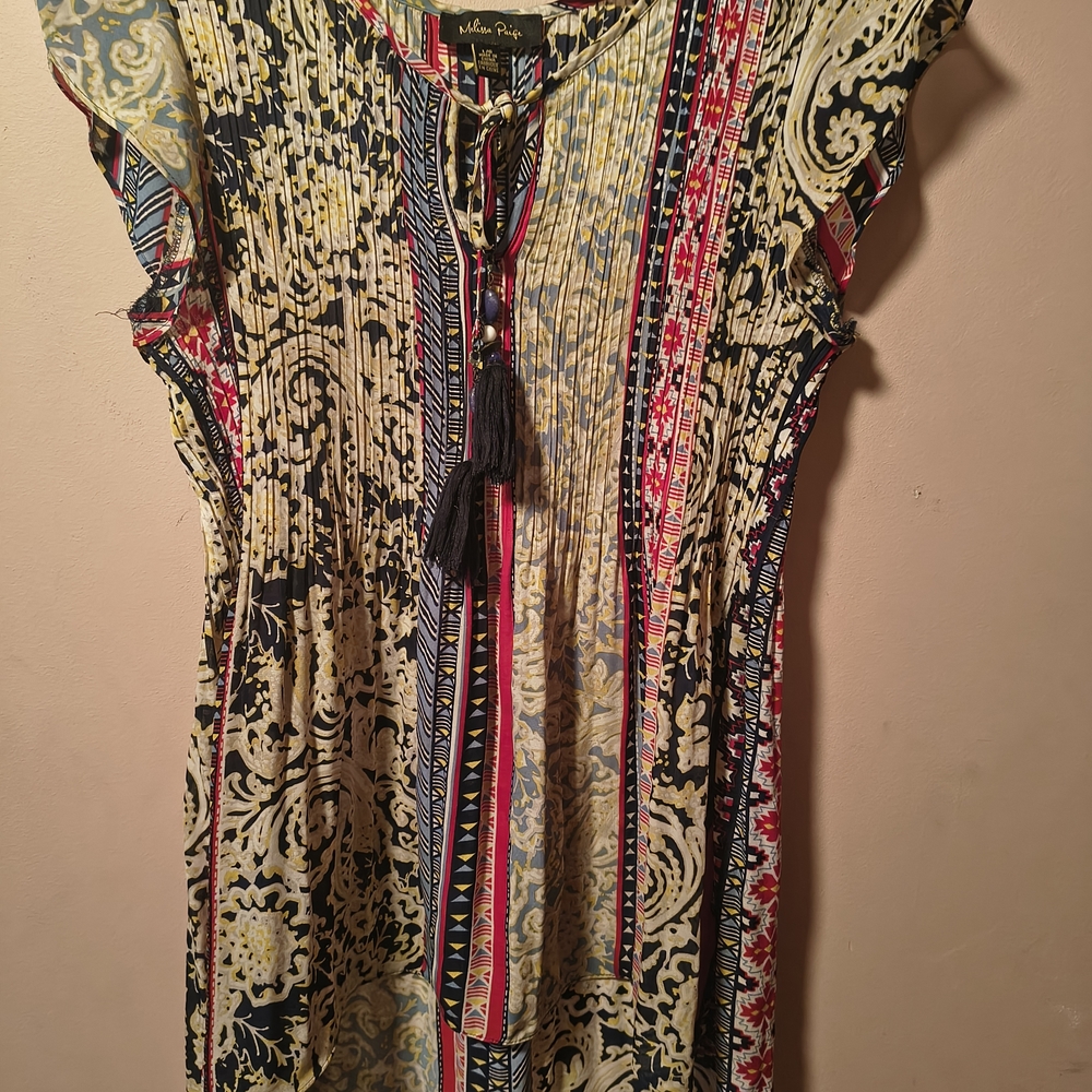 Hannah Rose Multicolor Bohemian Women's Top